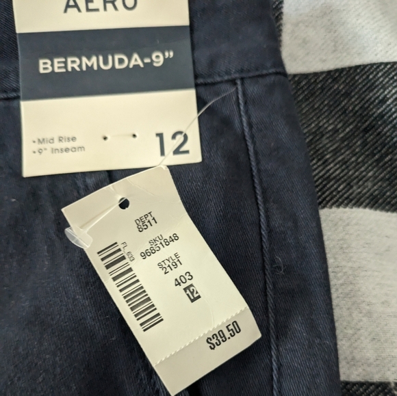 Aero Bermuda Size 12 Girls Blue Uniform Shorts Pack of 2 - Picture 7 of 7